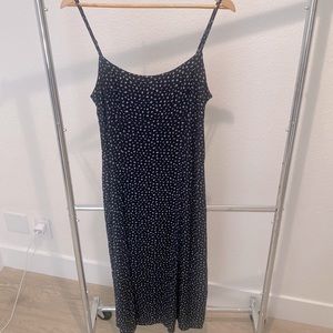 Brandy Melville one size floral navy midi dress